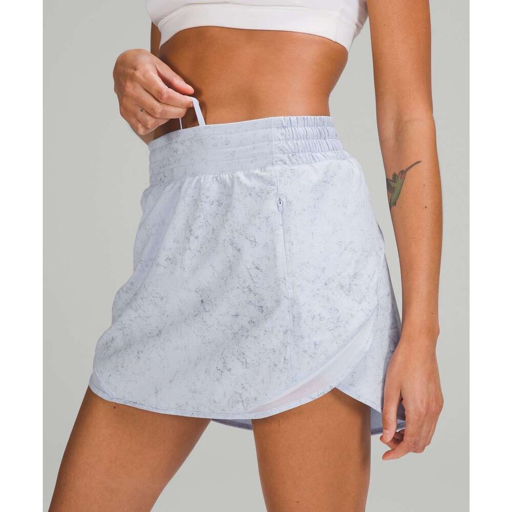 Lululemon Hotty Hot High Rise Skirt 4 Pastel Blue Gravel Dust Athletic